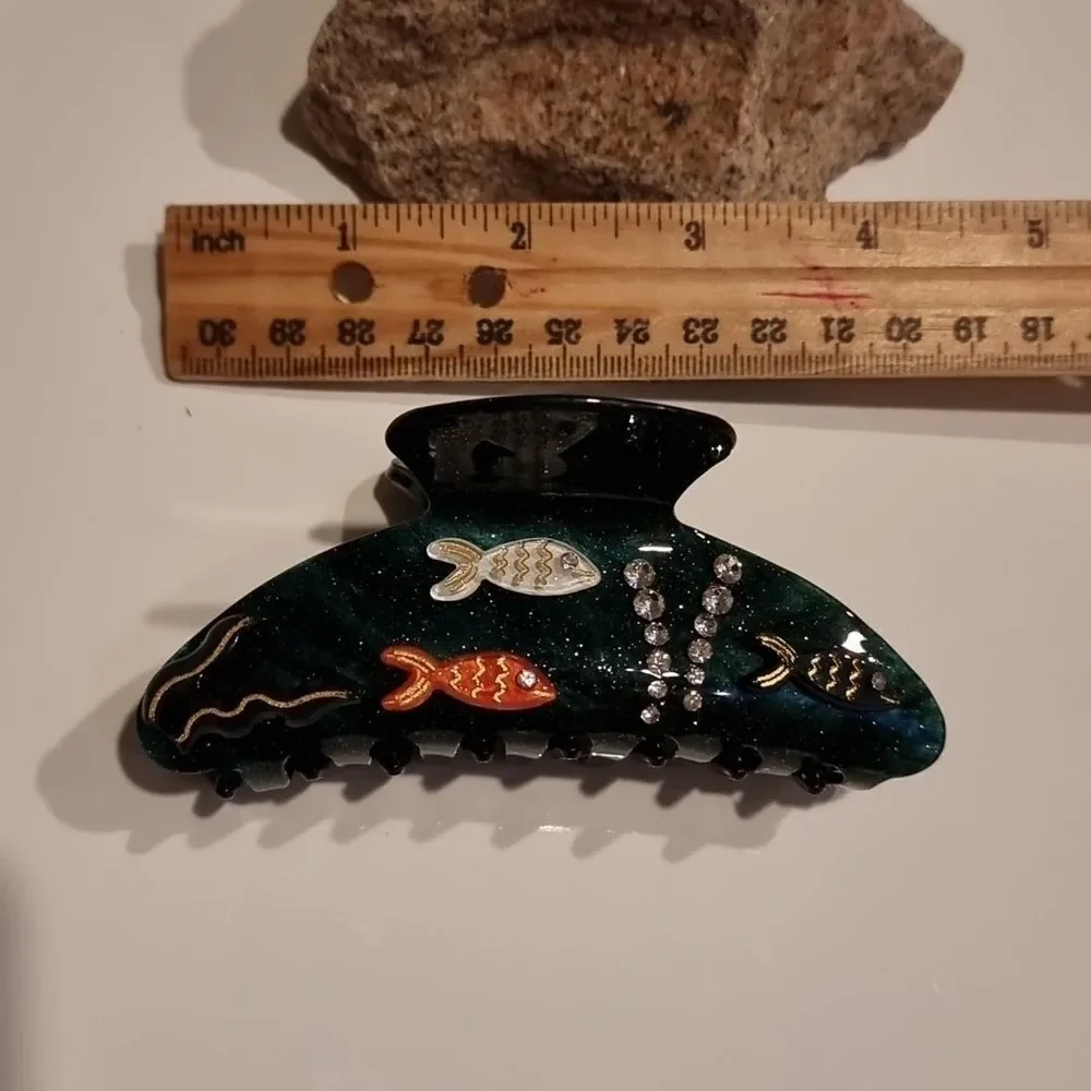 Fish hair clip claw Sea Life | NWOT - Picture 5 of 6